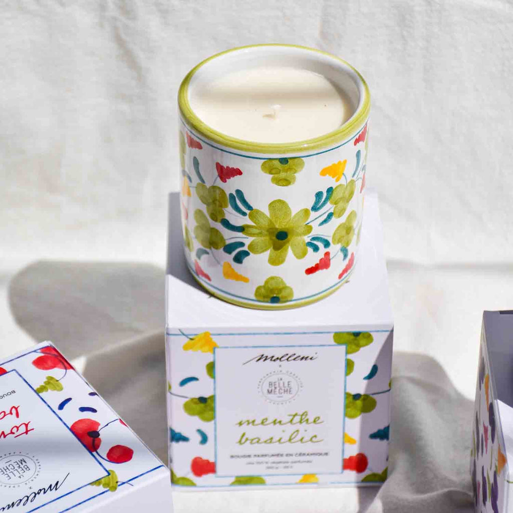 Bougie parfumée Menthe Basilic - La Belle Mèche x Molleni - La Belle Mèche