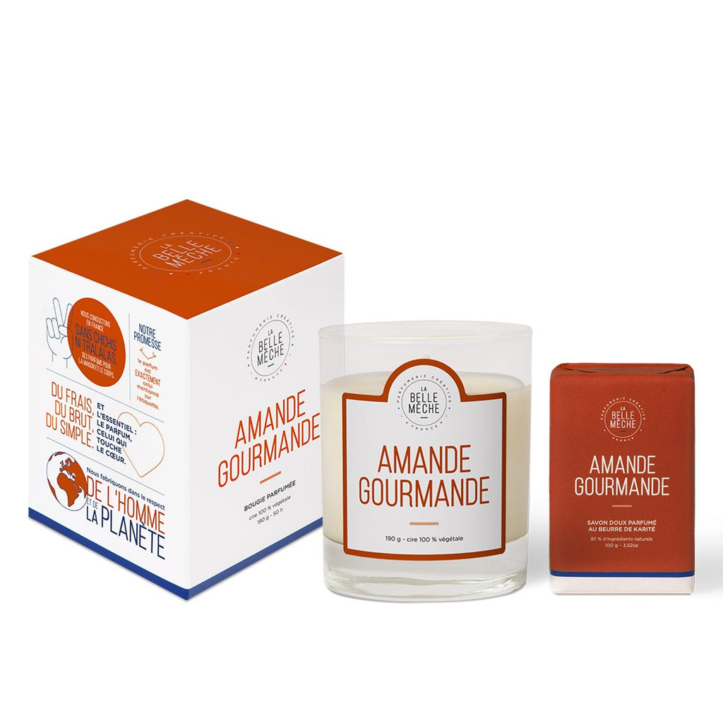 Duo Amande Gourmande (bougie + savon) - La Belle Mèche