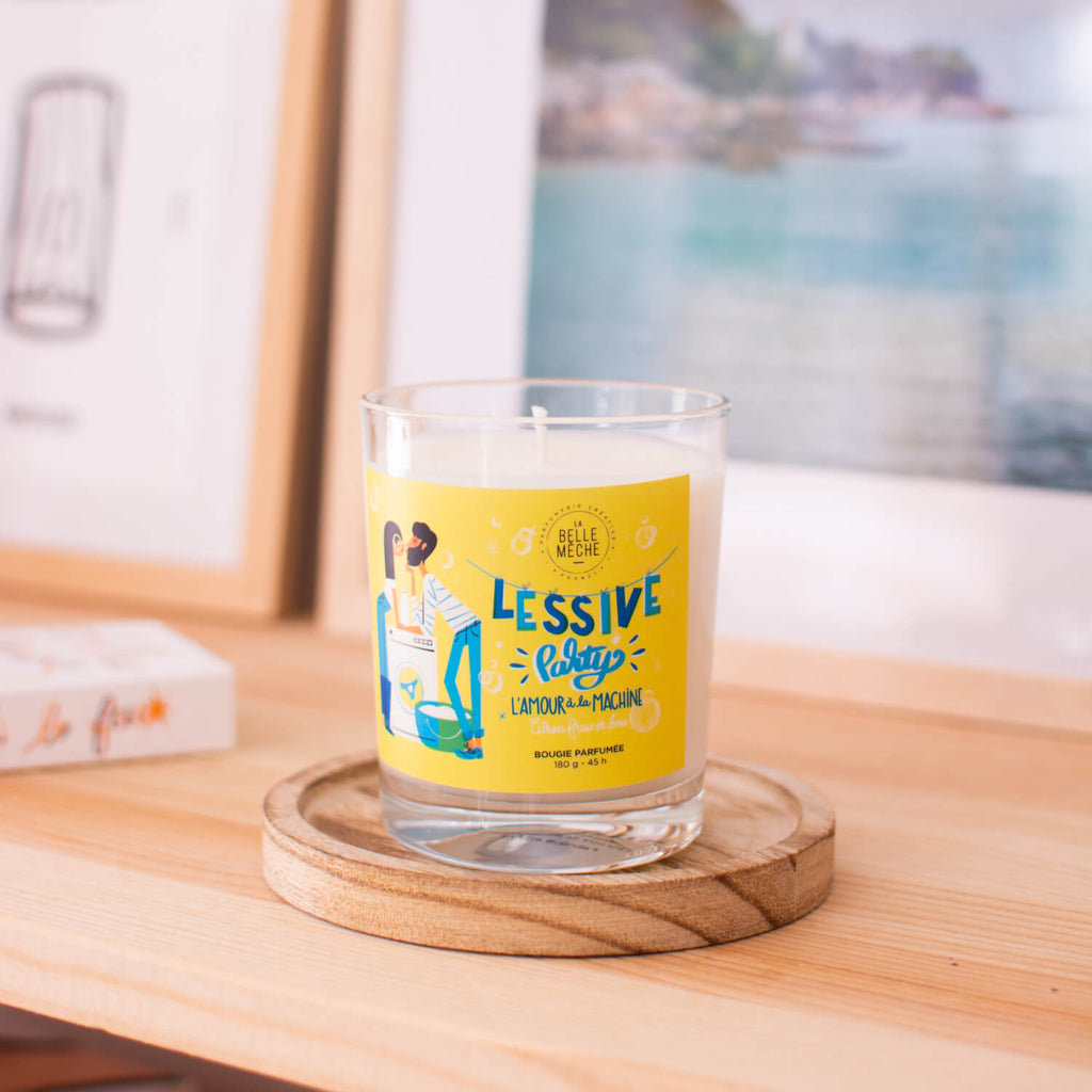 Bougie "Lessive Party" ( - 40%) - La Belle Mèche