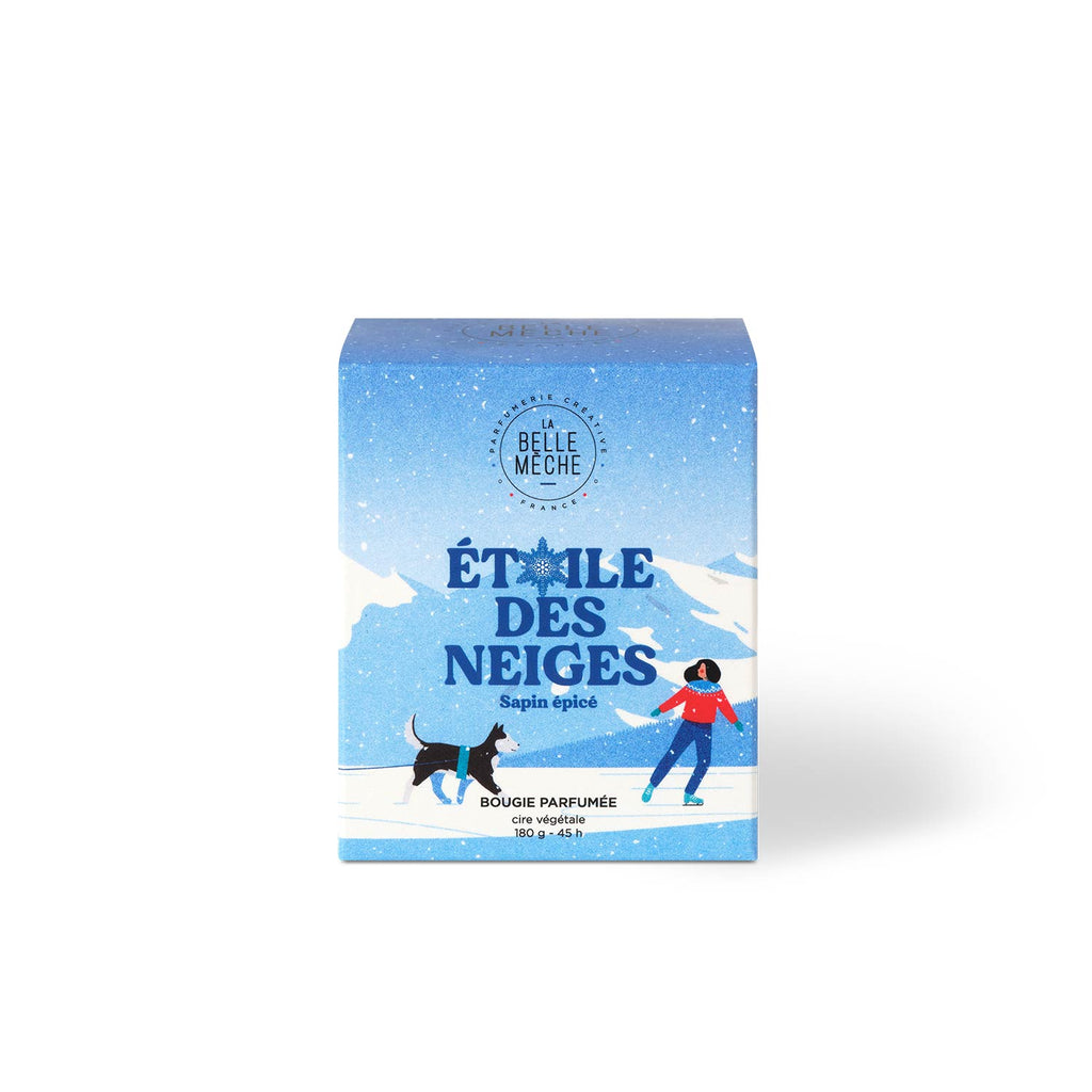 Packaging Face Bougie illustrée Etoile des Neiges