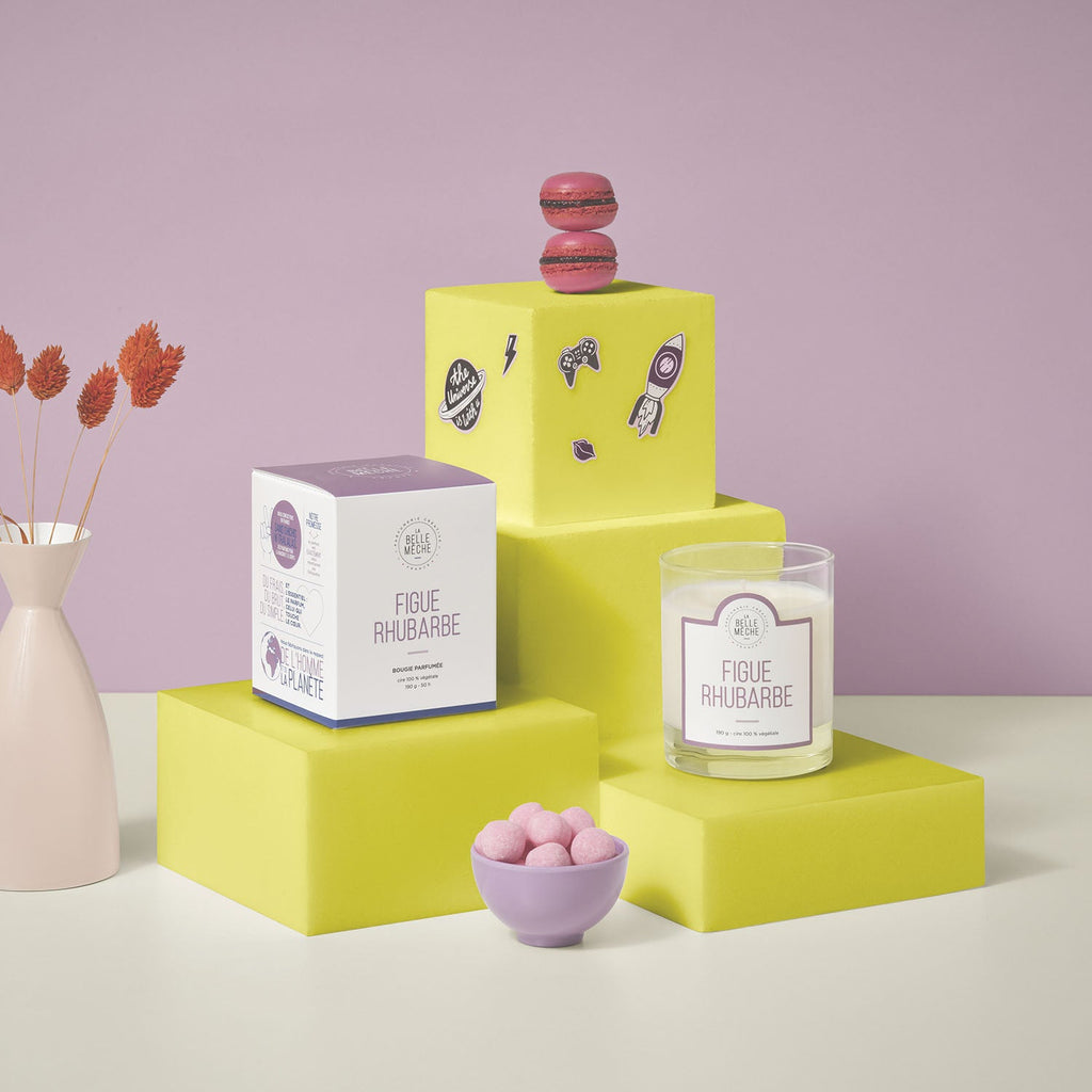 Bougie Parfumée Figue Rhubarbe - La Belle Mèche