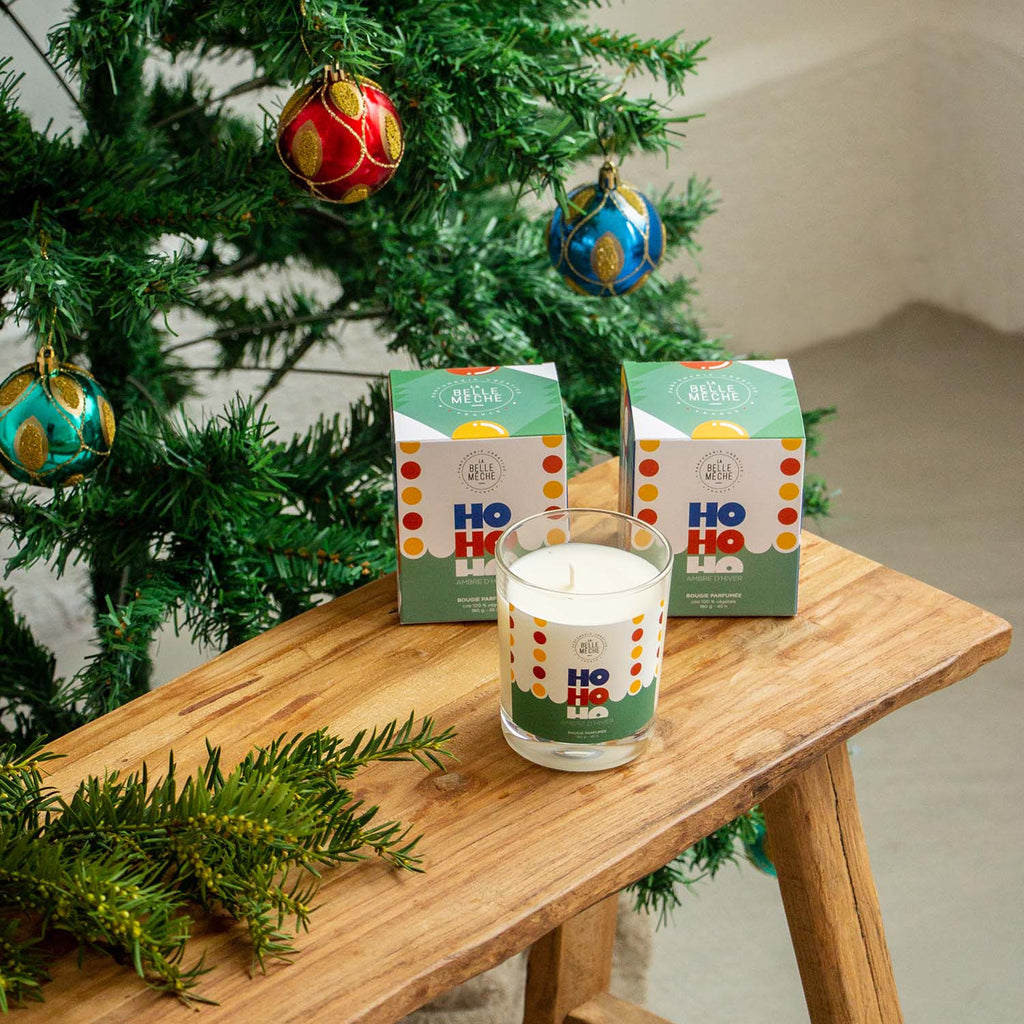 Bougie Parfumée Illustrée Ho Ho Ho - La Belle Mèche