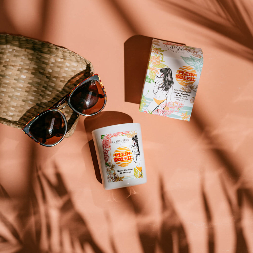 Bougie Parfumée Illustrée Plein Soleil - La Belle Mèche