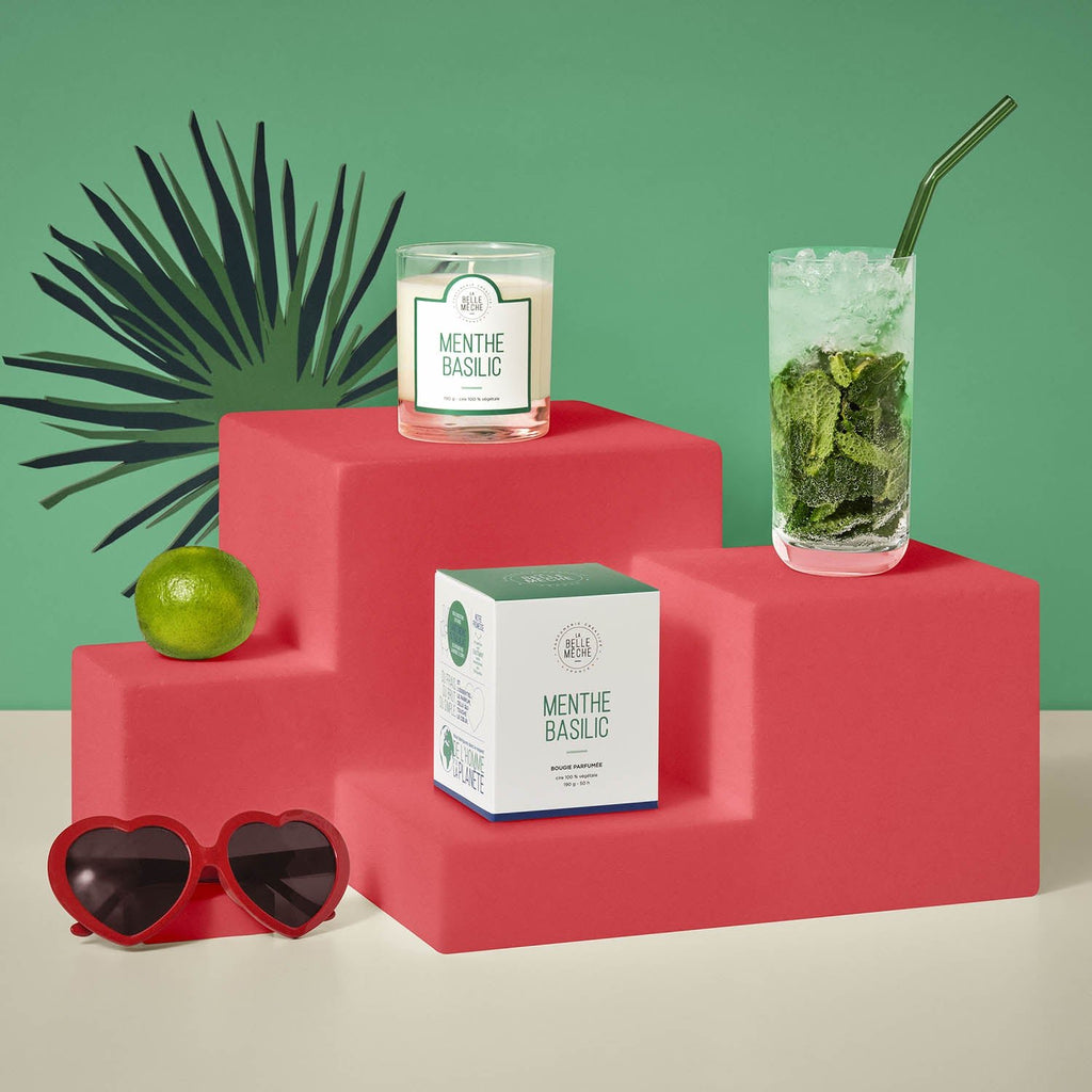 Bougie Parfumée Menthe Basilic - La Belle Mèche