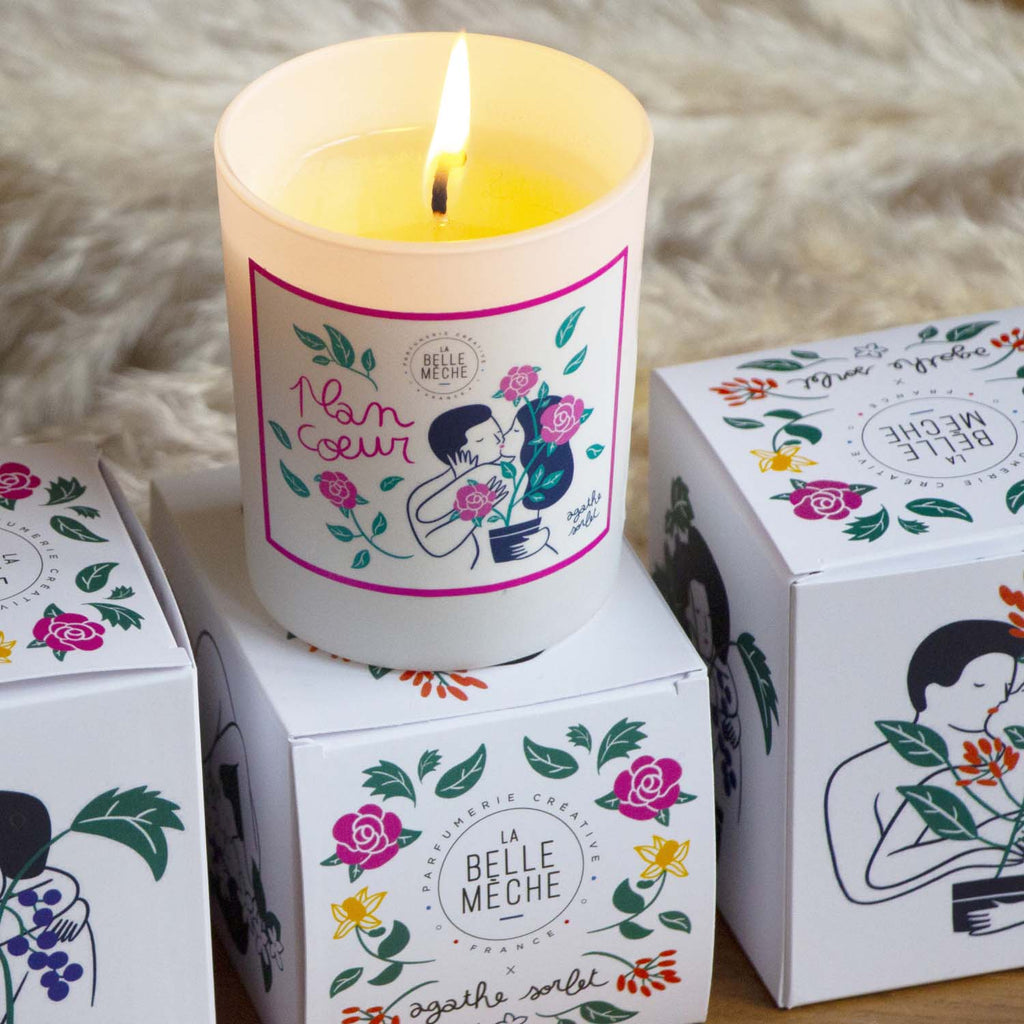 Bougie Parfumée Plan Coeur ( - 40%) - La Belle Mèche