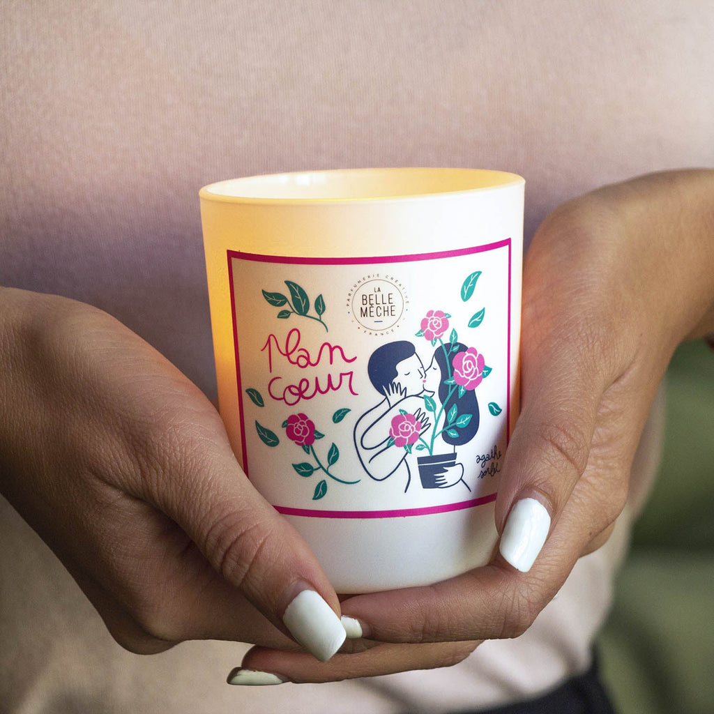 Bougie Parfumée Plan Coeur ( - 40%) - La Belle Mèche