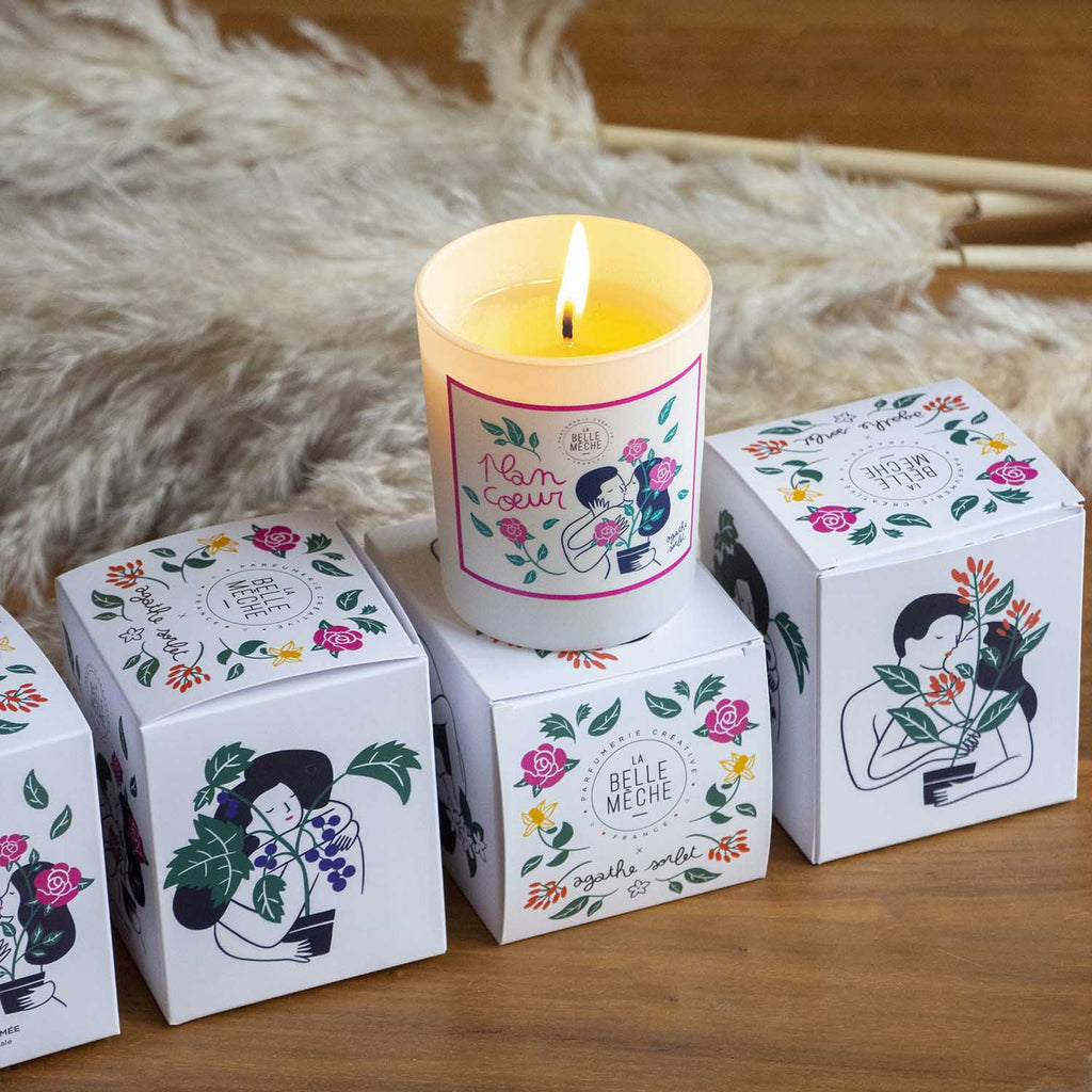 Bougie Parfumée Plan Coeur ( - 40%) - La Belle Mèche
