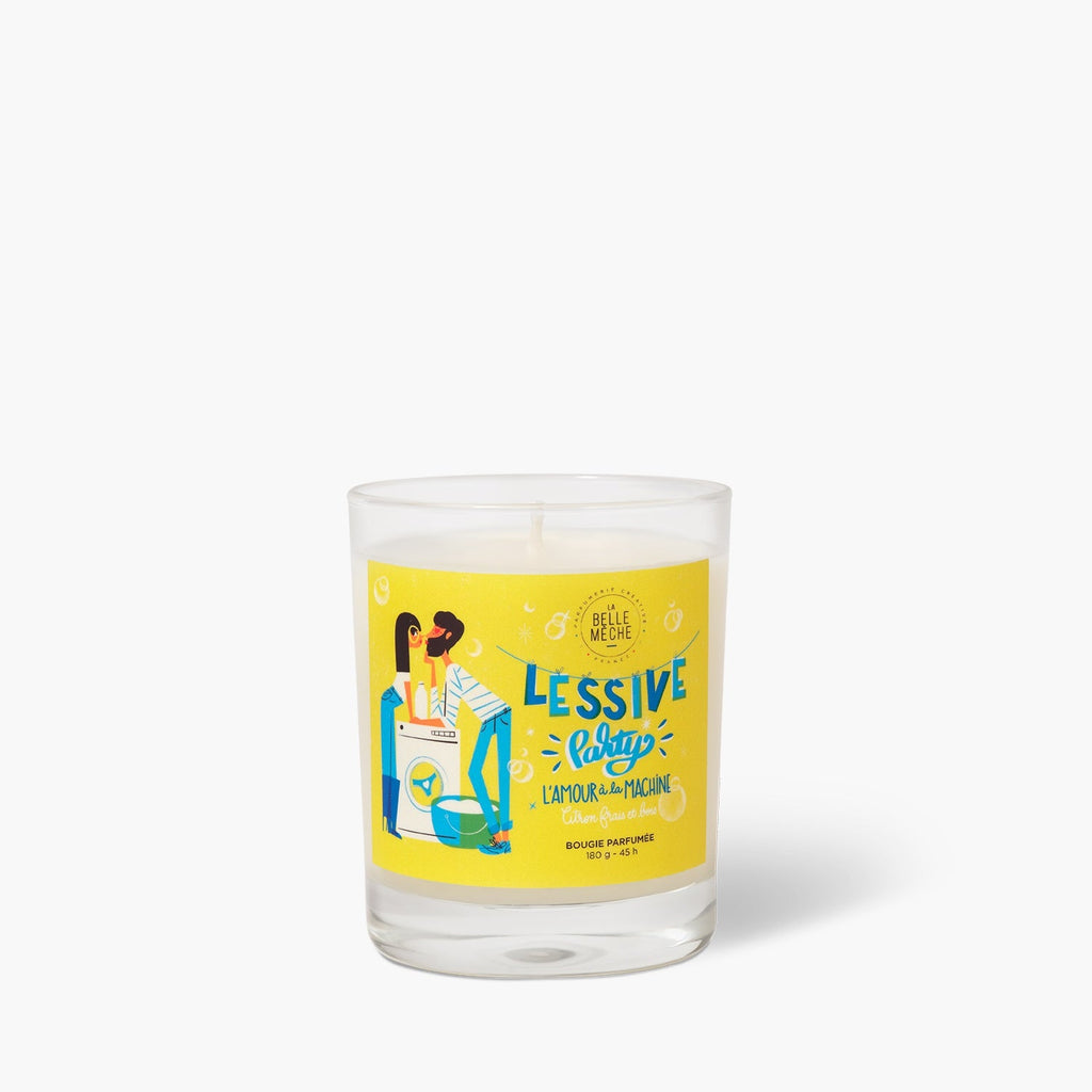 Lessive Party : la bougie + la lessive - La Belle Mèche