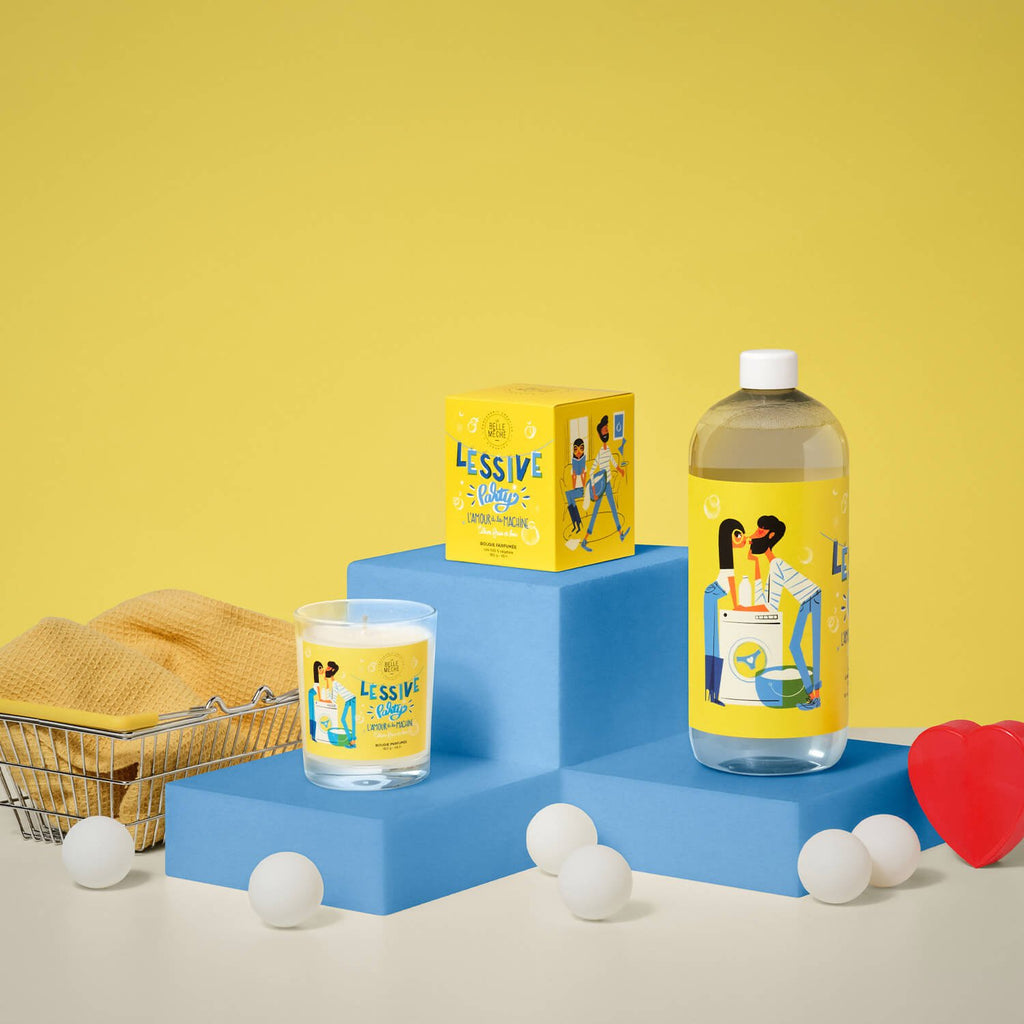 Lessive Party : la bougie + la lessive - La Belle Mèche