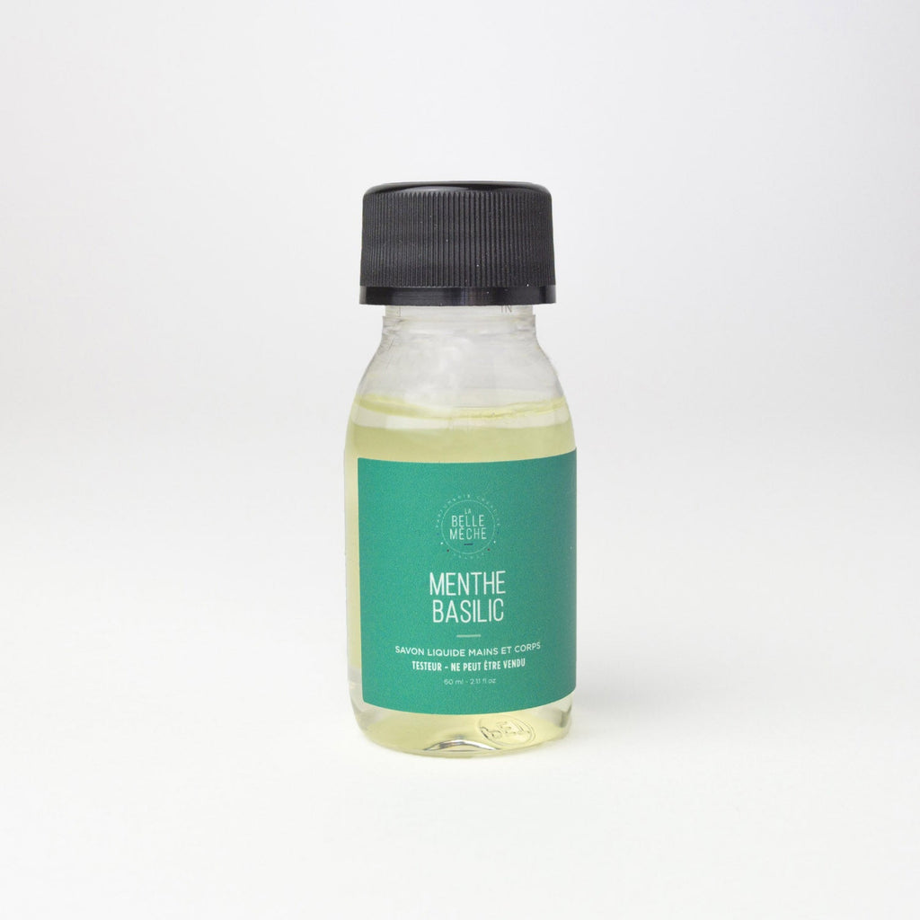 Testeur Savon Liquide parfumé Menthe Basilic - La Belle Mèche